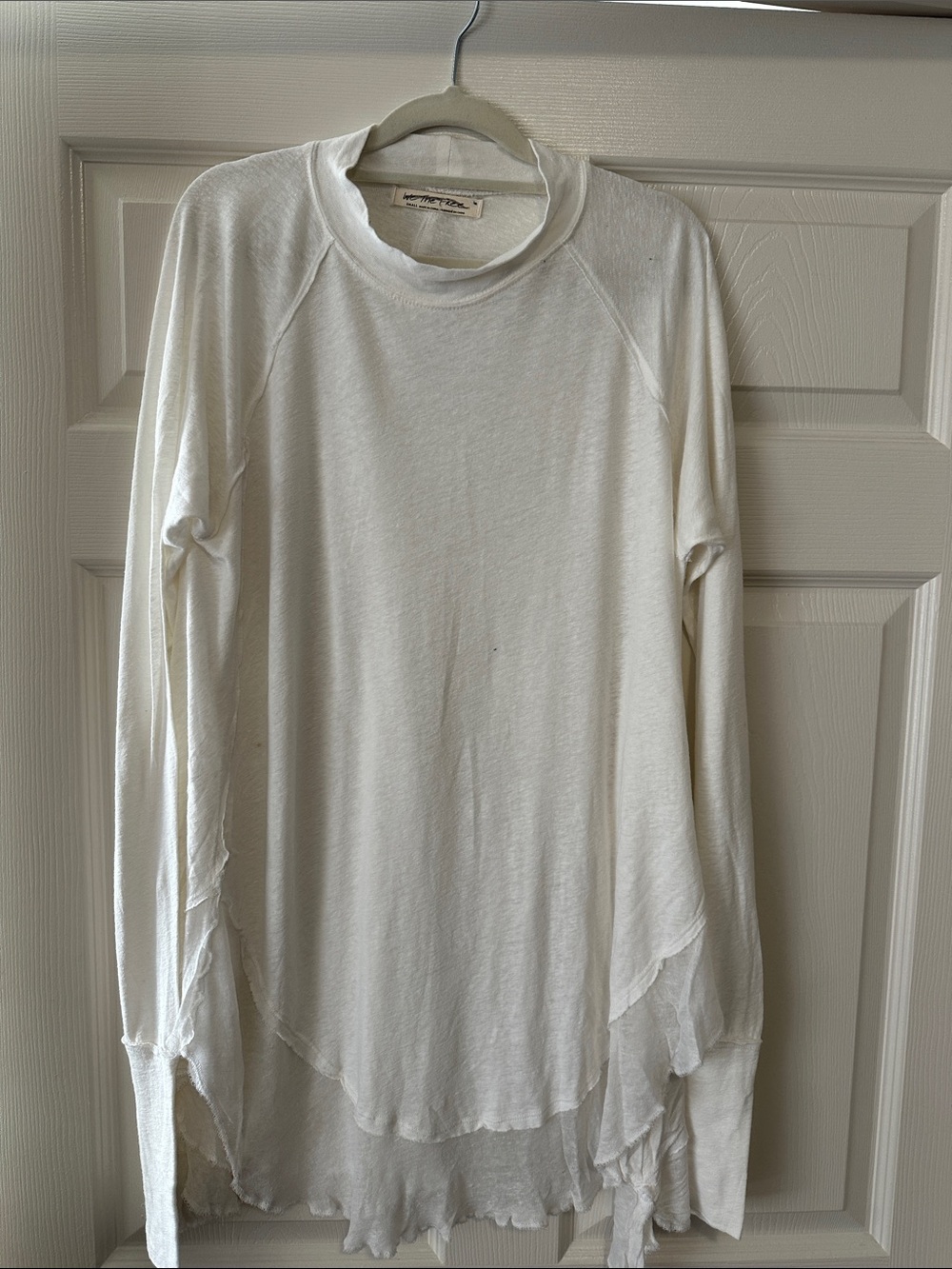 Long Sleeve White Tunic Women's Top - Free People
